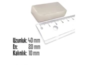Neodyum Mıknatıs Köşeli  40x20mm , Kalınlık 10 mm ( 1 Adet) - 2