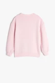 Koton Kız Çocuk Sweatshirt Slogan Baskılı Uzun Kollu Şardonlu - 2