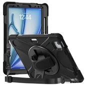 Apple iPad Pro 11 2022 M2 - Tablet Kılıfı Boyun ip Askılı El Tutmaçlı Koruyucu Zırh Tank Defender Kılıf - 1