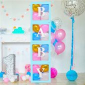 Asetatlı Küp Karton Kutu Şeffaf Balon Kutusu 25X25X25 CM - 4