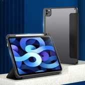 Apple iPad Pro 12.9 2020 (4.Nesil) - Tablet Kılıfı 360 full Korumalı Arkası Şeffaf Nort Standlı Kılıf - 6