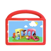 Samsung Galaxy Tab S6 Lite P610 - Tablet Kılıfı Wheel Car Tekerlek Standlı Tablet Eva Silikon Kılıf thumbnail 5