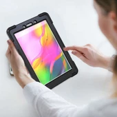 Samsung Galaxy T720 Tab S5E - Tablet Kılıfı Boyun ip Askılı El Tutmaçlı Koruyucu Zırh Tank Defender Kılıf thumbnail 6