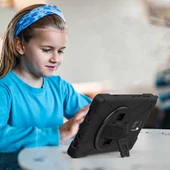 Samsung Galaxy Tab Active 3 T577 - Tablet Kılıfı Boyun ip Askılı El Tutmaçlı Koruyucu Zırh Tank Defender Kılıf thumbnail 4