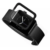 Apple Watch 38mm - Ekran Koruyucu Kenarları Metal Cam Ekran Koruyucu - 3