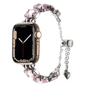 Apple Watch 38mm - Kordon Renkli Taş Tasarımlı Kordon KRD-115 - 2