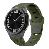 Samsung Watch 6 44mm 20mm - Kordon Futbol Desenli Spor Tasarımlı Silikon Kordon KRD-116 - 1