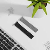Apple Watch 7 45mm - Kordon Çizgili Desenli Silikon Kordon KRD-111 - 4