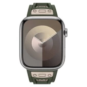 Apple Watch 42mm - Kordon Hava Alabilen Delikli Metal Süslemeli Desenli Silikon Kordon KRD-117 - 5