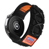 Samsung Watch 46mm 22mm - Kordon Orbital Örgülü Halat Tasarımlı Naylon Kumaş Hasır Kordon KRD-112 - 2