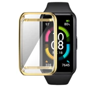 Huawei Band 6 - Kasa ve Ekran Koruyucu Watch Gard 09 Koruyucu Silikon thumbnail 1