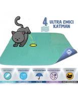 SilkyLife - Kediler için Yıkanabilir Tuvalet Eğitim Matı - 60x90 - 1
