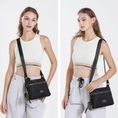 21K Barcelona Özel Kumaş Çapraz Askılı Kadın Postacı Çantası 3262 thumbnail 5