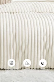 Soft Kürk Yatak Örtüsü Çift Kişilik Yorgan Uyku Seti Peluş Kürk Yumuşak Dolgulu Yıkanabilir - 24