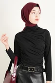 Bayan Kısa Bluz Sandy Bluz Siyah - 1