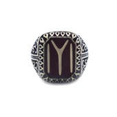 Kayı Boyu Mührü 925 Ayar Erkek Gümüş Yüzük GEY-203 thumbnail 1