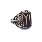 Kayı Boyu Mührü 925 Ayar Erkek Gümüş Yüzük GEY-203 thumbnail 4