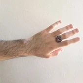 Kayı Boyu Mührü 925 Ayar Erkek Gümüş Yüzük GEY-203 thumbnail 2