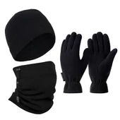 Thermoform Polar Unisex Eldiven Bere Boyunluk Seti Siyah - 1