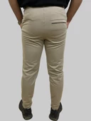 Erkek Runner Jogger Düğmeli Fermuarlı Bağcıklı Bej Kargo Pantolon - 5