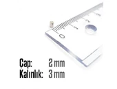 Neodyum Mıknatıs Silindir Çap 2mm , Kalınlık 3mm   ( 30 Adet) - 2
