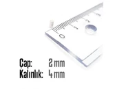 Neodyum Mıknatıs Silindir Çap 2mm , Kalınlık 4mm   ( 30 Adet) - 2