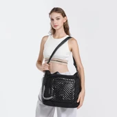 Smart Bags Parlak Kumaş Çapraz Askılı Kadın Omuz Çantası 3246 - 9