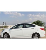 Hyundai Accent Blue Krom Cam Çerçevesi 14 Parça 2011-2018 Arası Paslanmaz Çelik thumbnail 4