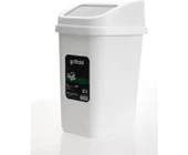 Gondol Vinto Kapaklı Çöp Kovası, Plastik 10 Lt Beyaz Renkli - 1