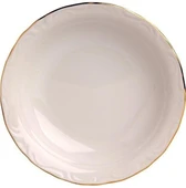 Porselen 12'Li Altın Yaldız 17 Cm Çukur Tabak - 1