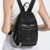Smart Bags Parlak Kumaş Küçük Boy Askılı Kadın Sırt Çantası 3247 - 8