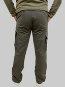 Erkek Taktik Düz Paça Paraşüt Haki Kargo Pantolon - 6