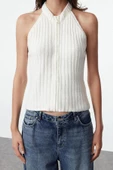 Kadın Moda Şık Regular Bisiklet Yaka Slim Yumuşak Dokulu Bolerolu Triko Hırka - 5