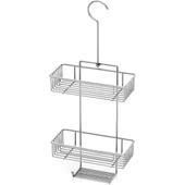 Duş Borusuna Asılabilir Kancalı İki Katlı Banyo Raf  Krom BK-0068 - 4