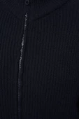 Kadın Moda Regular Dik Yaka Oversize Geniş Kalıp Yumuşak Dokulu Cep Detaylı Triko Hırka - 4