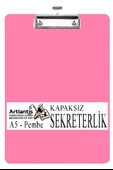 Sekreterlik Kapaksız A5 Küçük Boy 1 Adet Renkli Kapaksız Sekreterlik Klipsli Metal Mekanizmalı 80 Yaprak Kapasiteli Ofis - 5