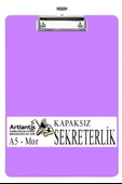 Sekreterlik Kapaksız A5 Küçük Boy 1 Adet Renkli Kapaksız Sekreterlik Klipsli Metal Mekanizmalı 80 Yaprak Kapasiteli Ofis - 4