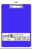 Sekreterlik Kapaksız A5 Küçük Boy 1 Adet Renkli Kapaksız Sekreterlik Klipsli Metal Mekanizmalı 80 Yaprak Kapasiteli Ofis - 3