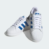 Adidas Superstar White Blue Bird Spor Ayakkabı thumbnail 6