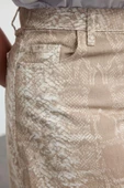 Kadın Moda Stil Mini Astarsız Denim Büyük Beden Animal Desenli Denim Etek - 5