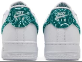 Nike Air Force 1 Low 07 Essential White Green Paisley Spor Ayakkabı - 6