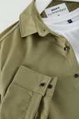 Moda Gömlek Yaka Düz Uzun Kol Regular Fit Rahat Esnek Örme Erkek Gömlek Gömlek - 2