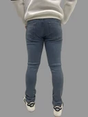 Erkek Dar Paça Tırtıklı NewOne SkyBlue Kot Pantolon thumbnail 3