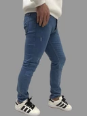 Erkek Dar Paça Tırnaklı NewOne Açık Mavi Kot Pantolon - 5