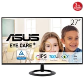 ASUS VZ27EHF 27 IPS FREESYNC 1920x1080 1MS 100HZ HDMI VESA 3YIL EYECARE, FLICKER-FREE,CERCEVESIZ,DUSUK MAVI ISIK Monitör thumbnail 1