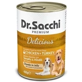 Dr.Sacchi Tavuk ve Hindi Etli Yetişkin Köpek Konservesi 400 Gr - 1