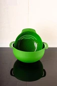Makarna, Sebze, Meyve Yıkama Süzgeci Badyalı - 5 Litre Karıştırma Kabı Çok Amaçlı İkili Set 26 cm - 4