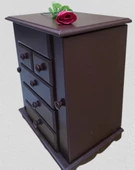 Hobi ADN MODEL 90523 9Çekmeceli Şifonyer Makyaj Takım Kutu Ceviz Rengi El Yapımı - 5