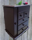 Hobi ADN MODEL 90523 9Çekmeceli Şifonyer Makyaj Takım Kutu Ceviz Rengi El Yapımı - 3