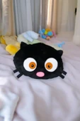 Siyah Kedi Kara Kedi Yastık Uykucu Dolum Oyuncak 30cm Orta Boy Hediyelik Yastık - 1